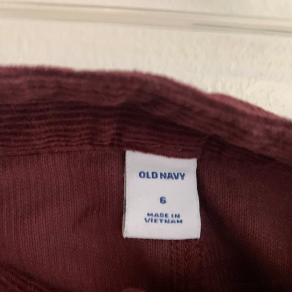 Old Navy Corduroy Maroon High Waisted Skirt Size 6 - Picture 2 of 2